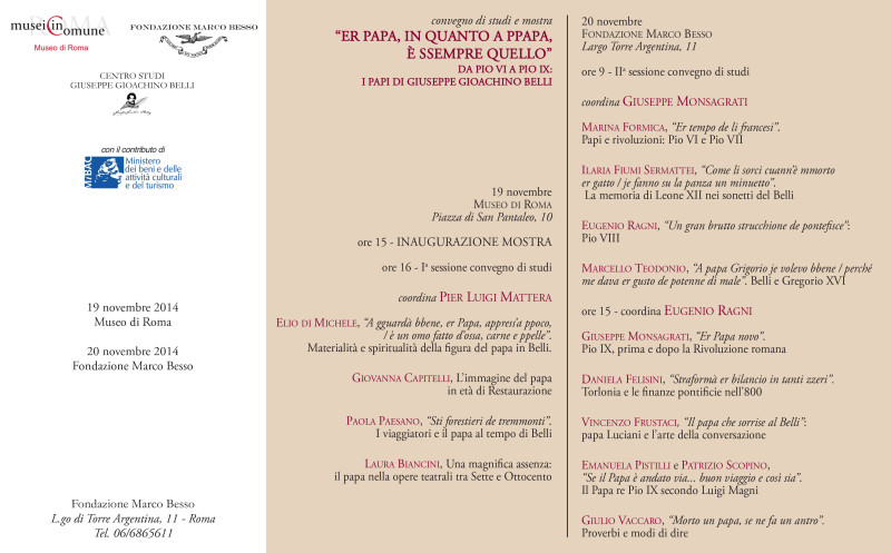 Er papa, in quanto a ppapa, è ssempre quello